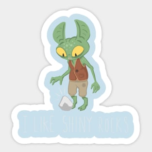 Goblin: I Love Shiny Rocks Sticker